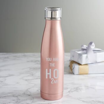 Bouteille d'eau en or rose pour les couples 1