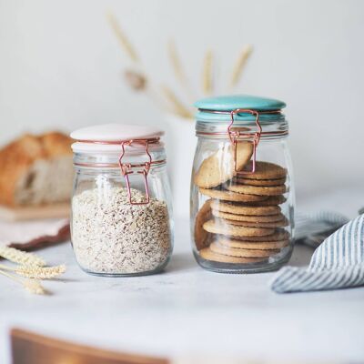 Storage Jar With Coloured Lid