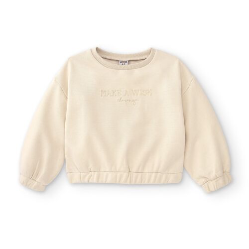 Girl's beige sweatshirt JALERA