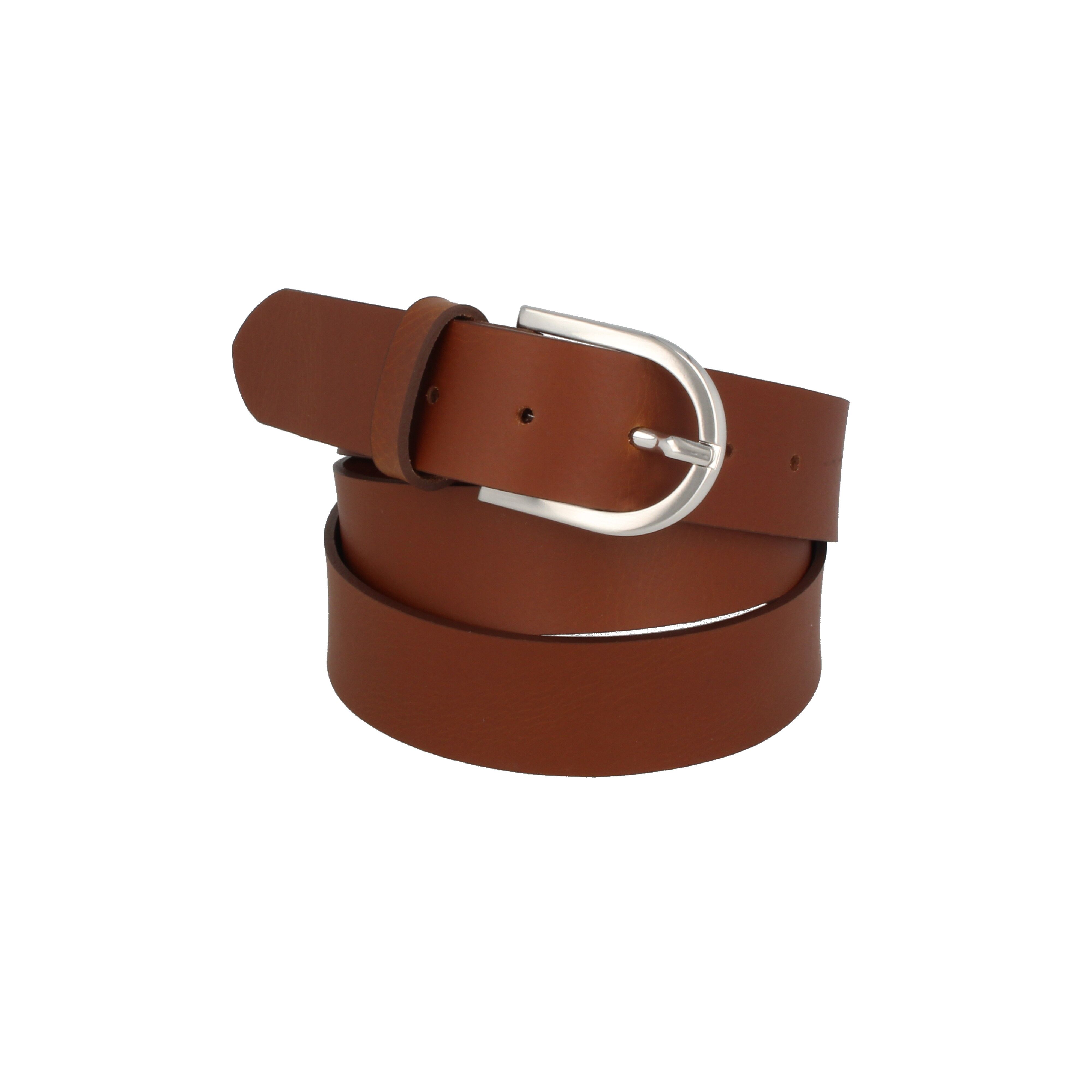 Cintura Donna Pelle Invecchiato Marrone Cognac Basic