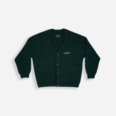 GOODBOIS - CARDIGAN EN MAILLE TRADEMARK VERT