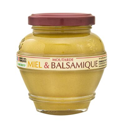 Moutarde au Miel et Balsamique 100% graines françaises sans additifs 200g