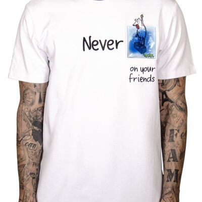 Never Rat Swim With The Fishes Pocket Tee - White