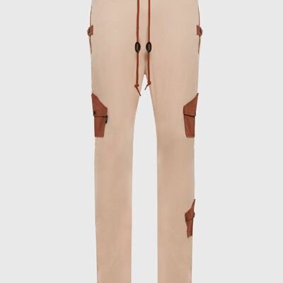 Pantaloni antivento cargo in nylon gelido