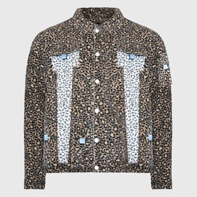 Giacca di jeans leopardata dei tropici
