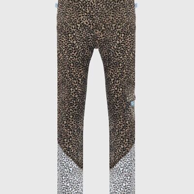 Vaqueros de mezclilla con estampado de leopardo Tropics