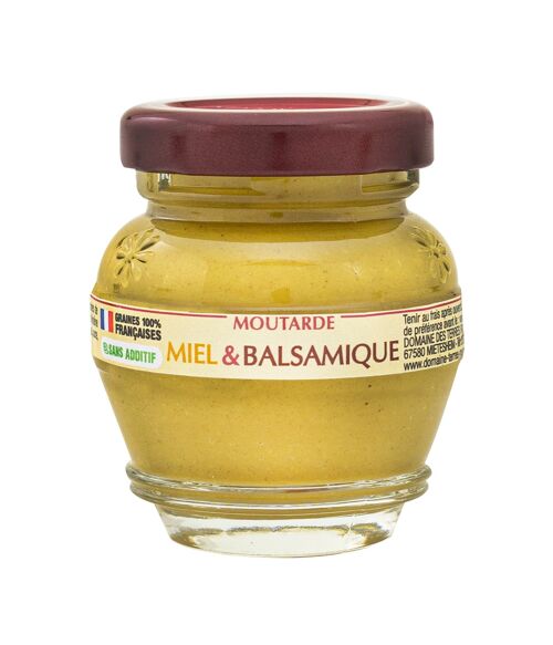 Moutarde au Miel et Balsamique 100% graines françaises sans additifs 55g