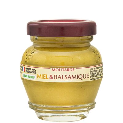 Honey and Balsamic Mustard 100% French seeds without additives 55g