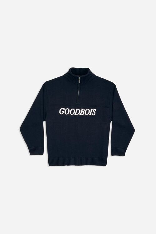 GOODBOIS - TRADEMARK KNIT HALFZIP NAVY