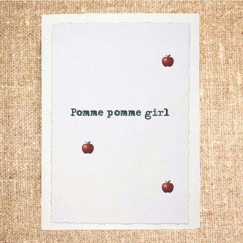 Carte postale Pomme pomme Girl