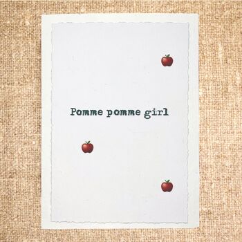 Carte postale Pomme pomme Girl 1