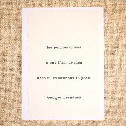 Carte postale citation Georges Bernanos