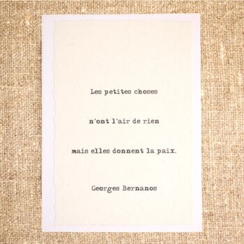 Carte postale citation Georges Bernanos 1