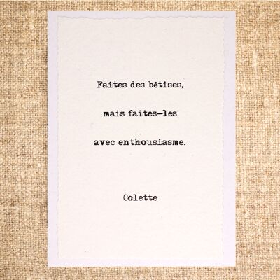 Carte postale citation Colette 3