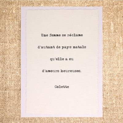 Tarjeta Los amores de Colette