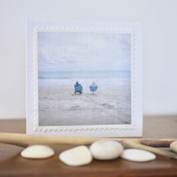 Carte postale photo sur lin Sea for two 2