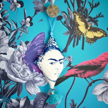 Losange en tissu à motif Frida Kahlo 2