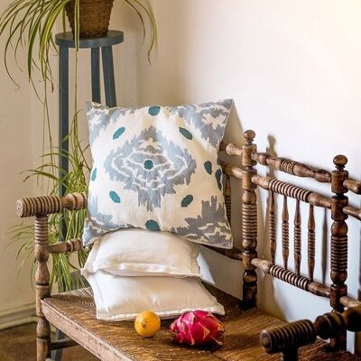 COUSSIN IKAT BLEU