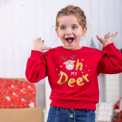 Weihnachtssweatshirt des Mädchens JAHRISTMAS