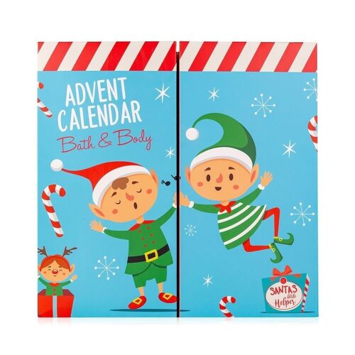 Adventskalender SANTA & CO. für Kinder in buchförmiger Box (aufklappbar)
