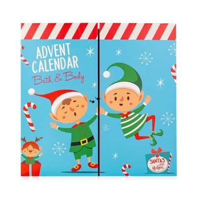 Calendario de adviento SANTA & CO. para niños en caja con forma de libro (plegable)