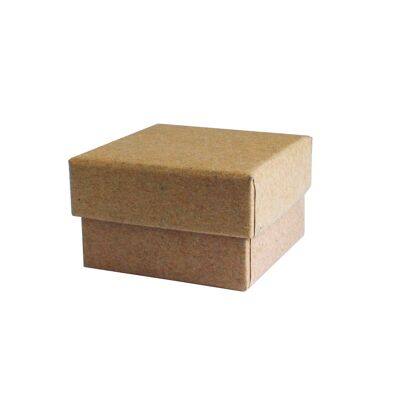 Brown Square Cardboard Jewellery Ring Boxe