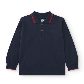 Polo garçon bleu marine CRASTES 2