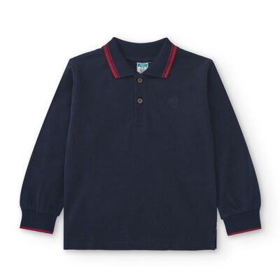 Polo garçon bleu marine CRASTES