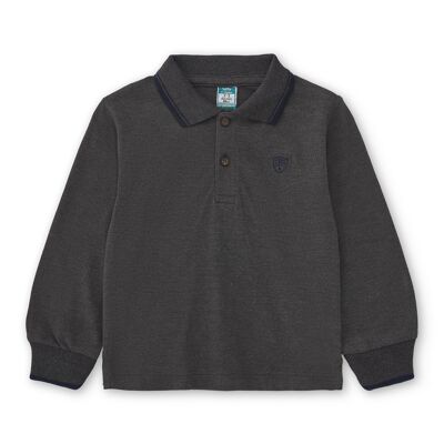 Anthrazitgraues Jungen-Poloshirt CRASTES