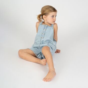 Salopette bleu jeans bébé LAMBULERA 2