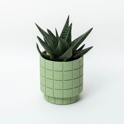 Tile Plant Pot - Palm Green