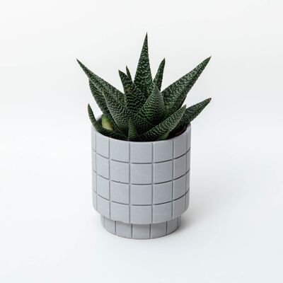 Vaso per piante in piastrelle - grigio cenere