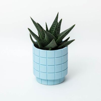 Tile Plant Pot - Swimming Pool Blue