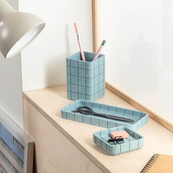 Rangement de Bureau Tile - Bleu Acier 9