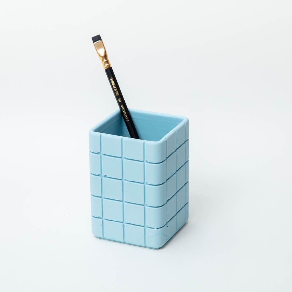 Tile Desk Tidy - Swimming Pool Blue