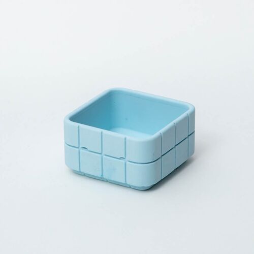 Tile Square Pot - Swimming Pool Blue