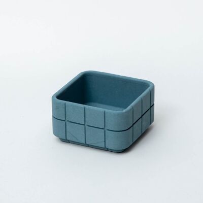 Tile Square Pot - Steel Blue