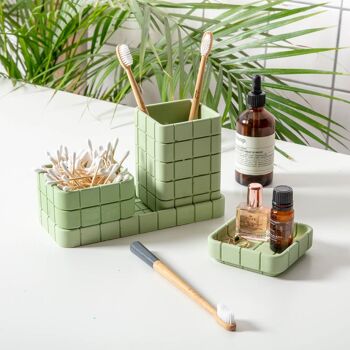 Pot Carré Tile - Vert Palmier 9