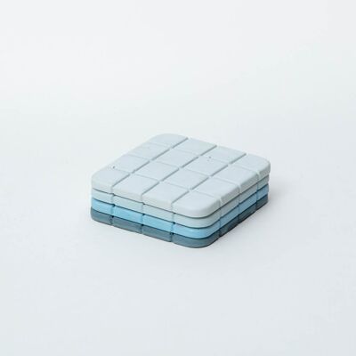 Posavasos con degradado de azulejos - Piscina azul