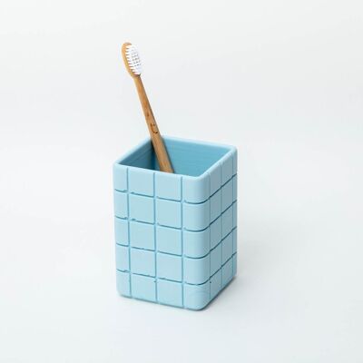Tile Toothbrush Holder - Swimming Pool Blue