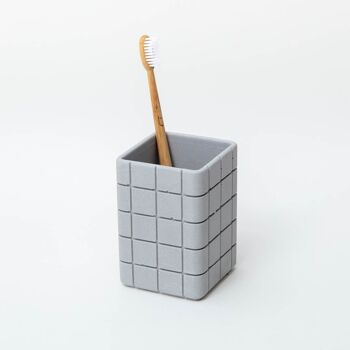 Porte-Brosse à Dents Tile - Gris Cendré 1