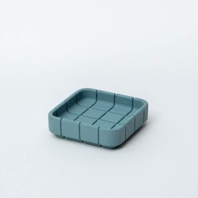 Piatto quadrato per piastrelle - blu acciaio