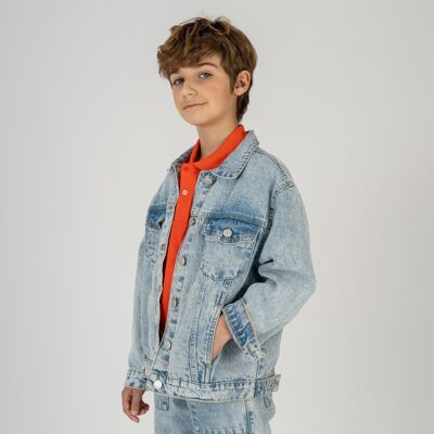 Blaue Jeansjacke für Kinder AJASIKA