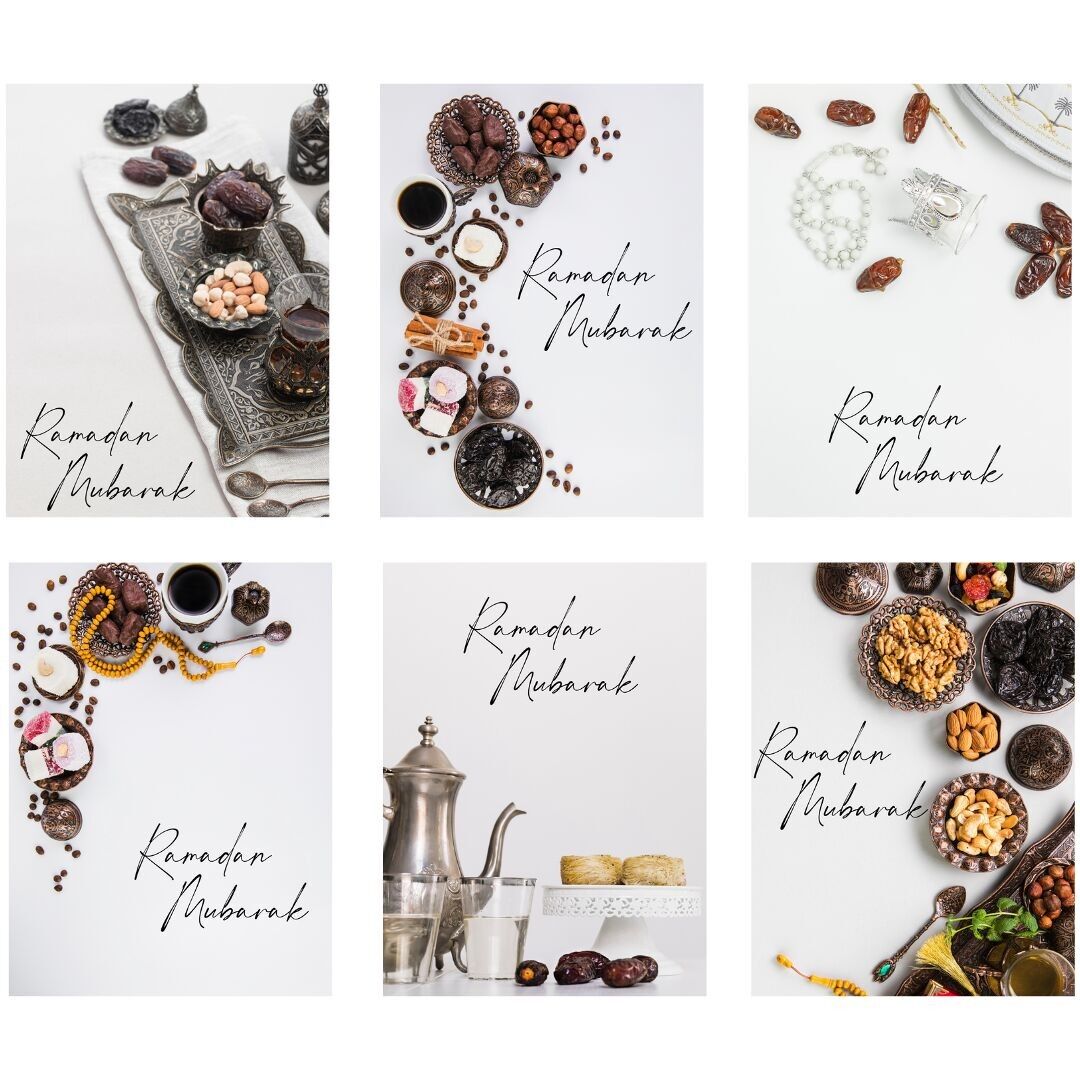 Biglietti d'auguri Ramadan Mubarak (6 pezzi) - Date