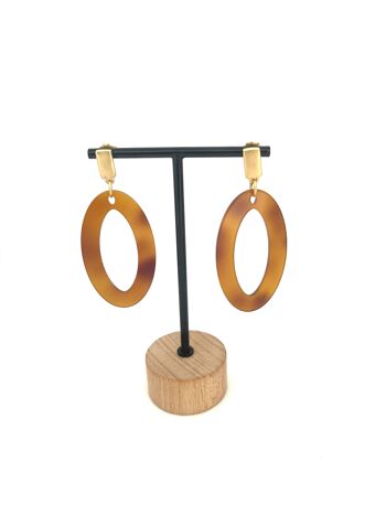 BOUCLES D'OREILLES OVALES 1 OR