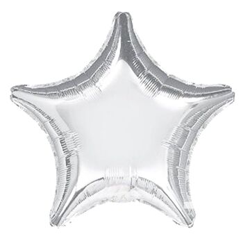 Ballons aluminium étoile - Argent 2
