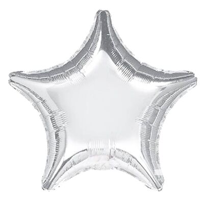 Star Foil Balloons - Silver
