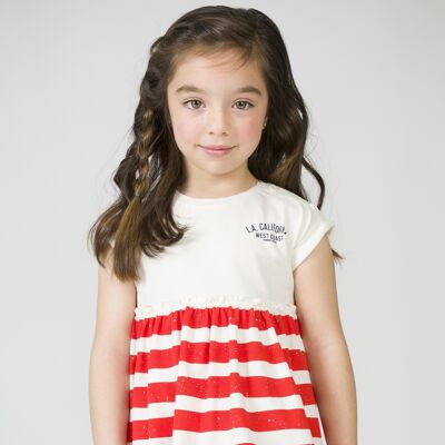 Baby's red and white dress VUDECA
