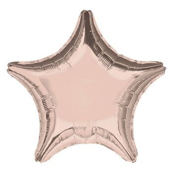 Ballons aluminium étoile - Or rose 2