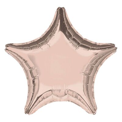 Ballons aluminium étoile - Or rose